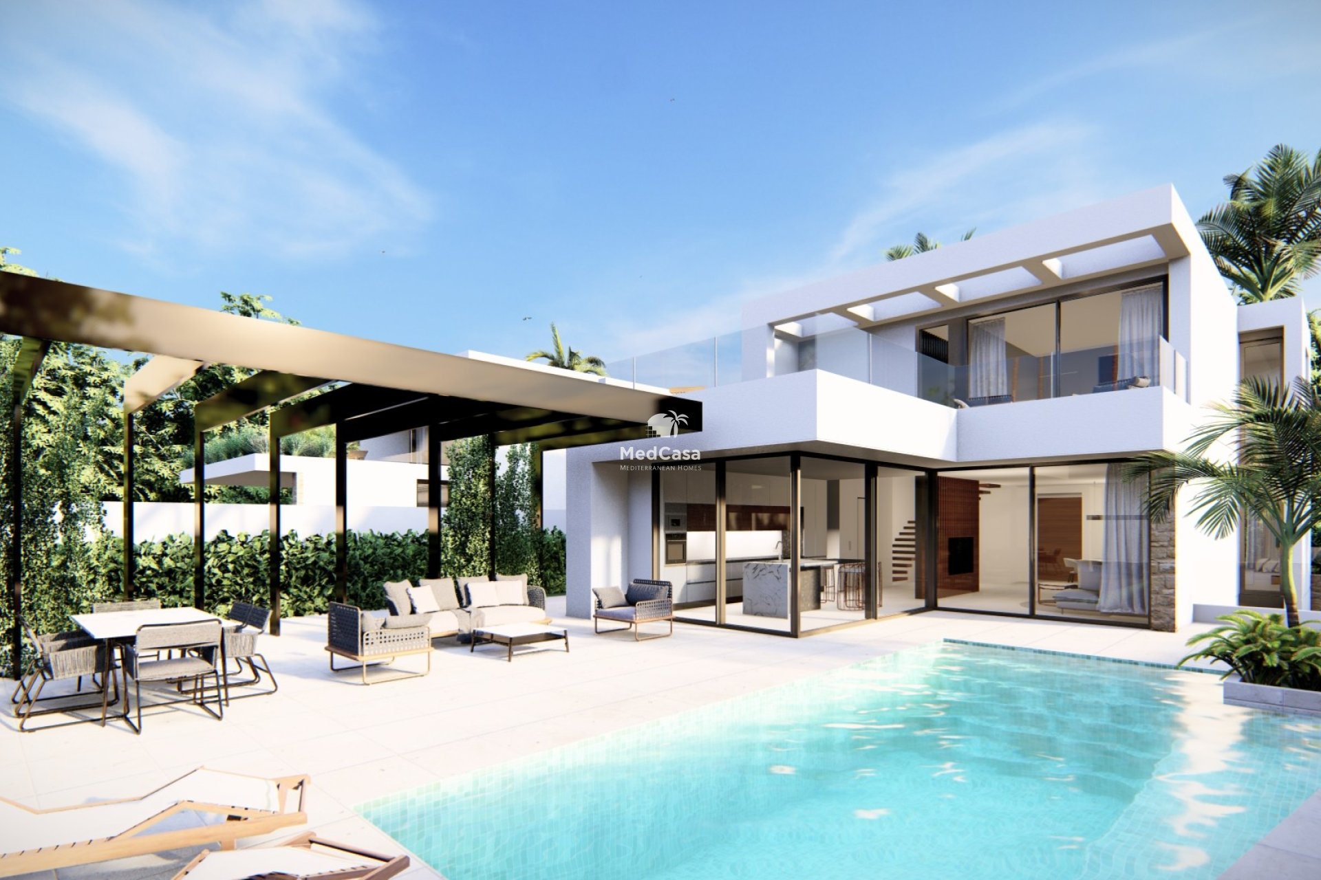 Luxus-villa nur 850 m vom Meer mit privatem Pool, vielen Terrassen und einem Keller