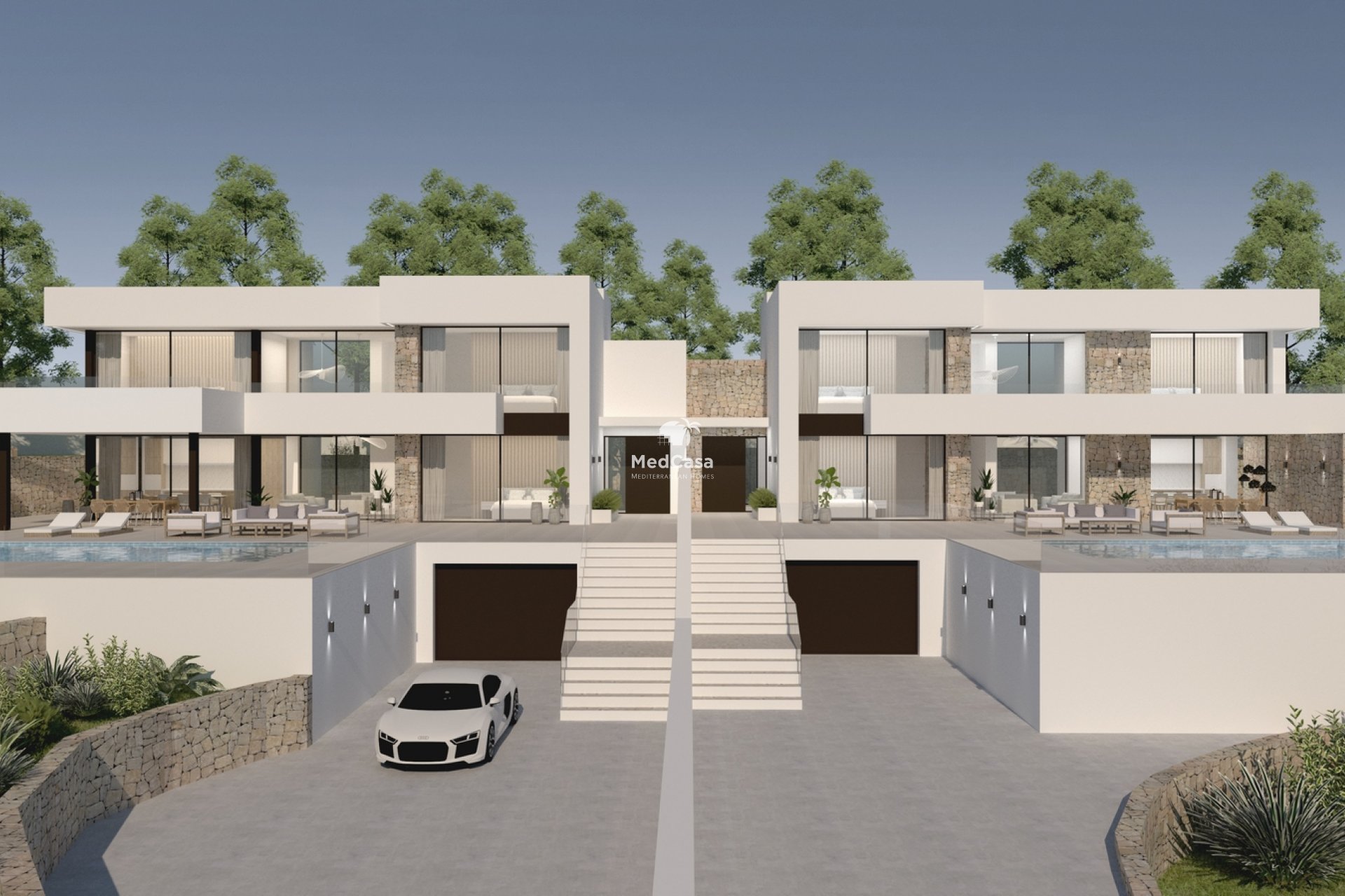 Neubau - Doppelhaushälfte -
Moraira - Fanadix