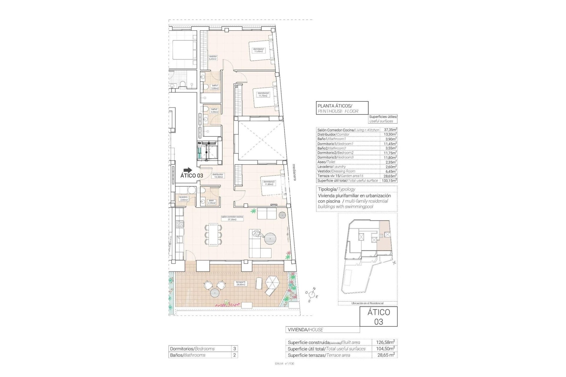 Neubau - Penthousewohnung -
Hondón de las Nieves