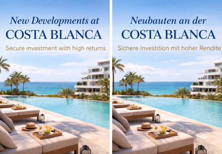 Neubauten an der Costa Blanca: Sichere Investition mit hoher Rendite