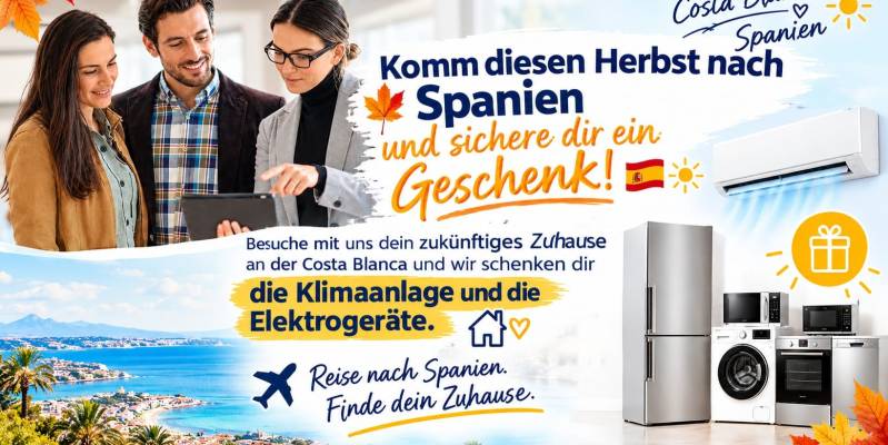 Kommen Sie nach Spanien – Ihre Traumimmobilie und ein besonderes Geschenk warten auf Sie!