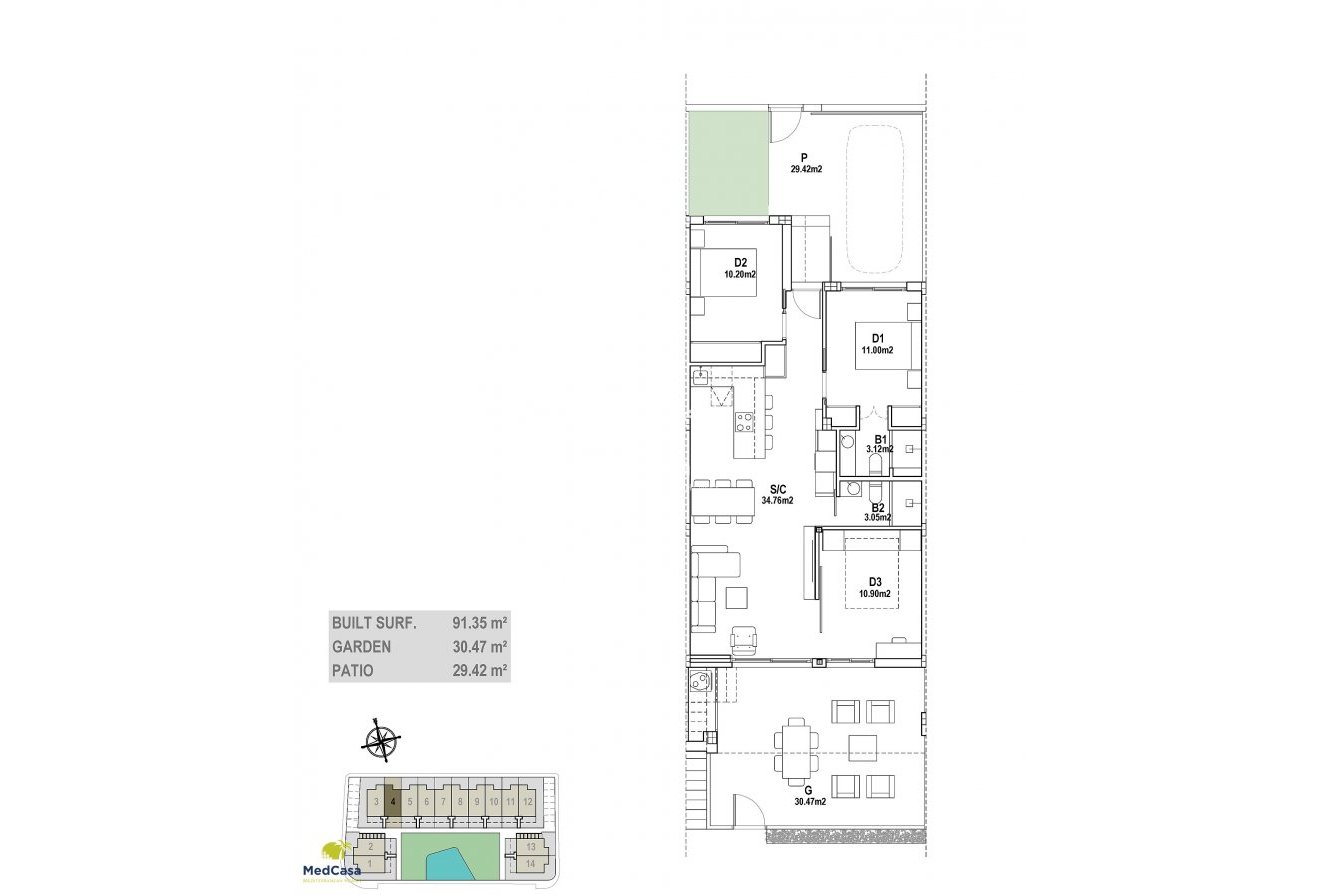 Obra nueva - Apartamento planta baja -
La Manga