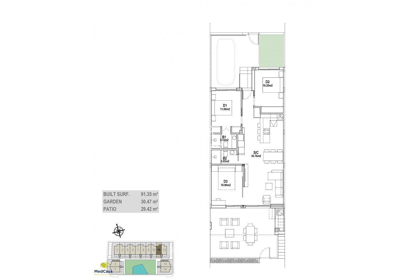 Obra nueva - Apartamento planta baja -
La Manga