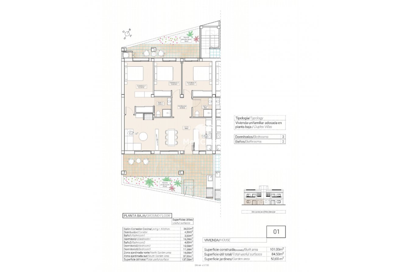 Obra nueva - Apartamento planta baja -
Hondón de las Nieves