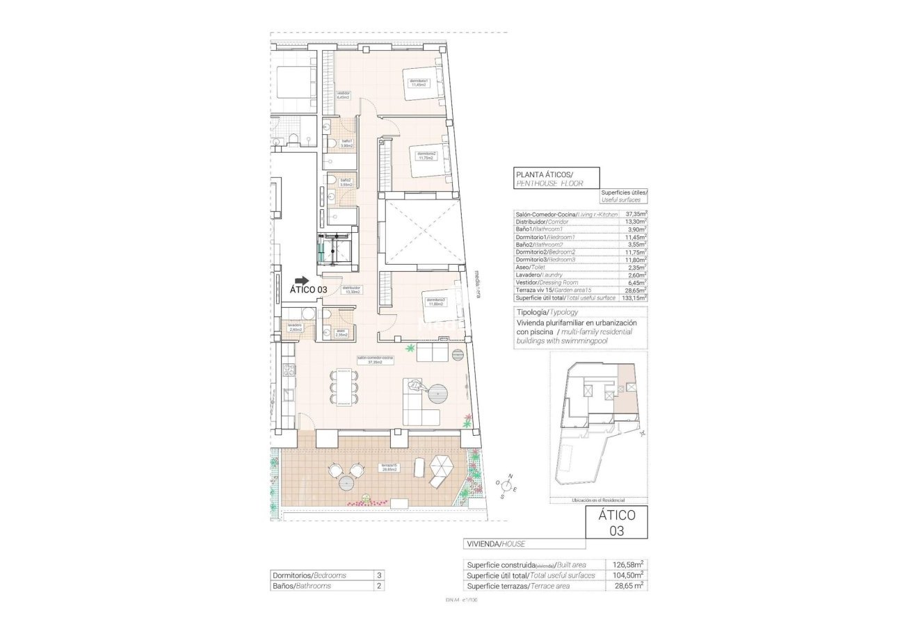 Neubau - Penthousewohnung -
Hondón de las Nieves